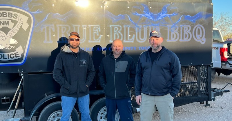 True Blue BBQ Team Smoking Brisket for Charity